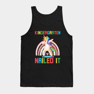 Dabbing Kindergarten Unicorn Graduation Class 2022 Nailed It Tank Top